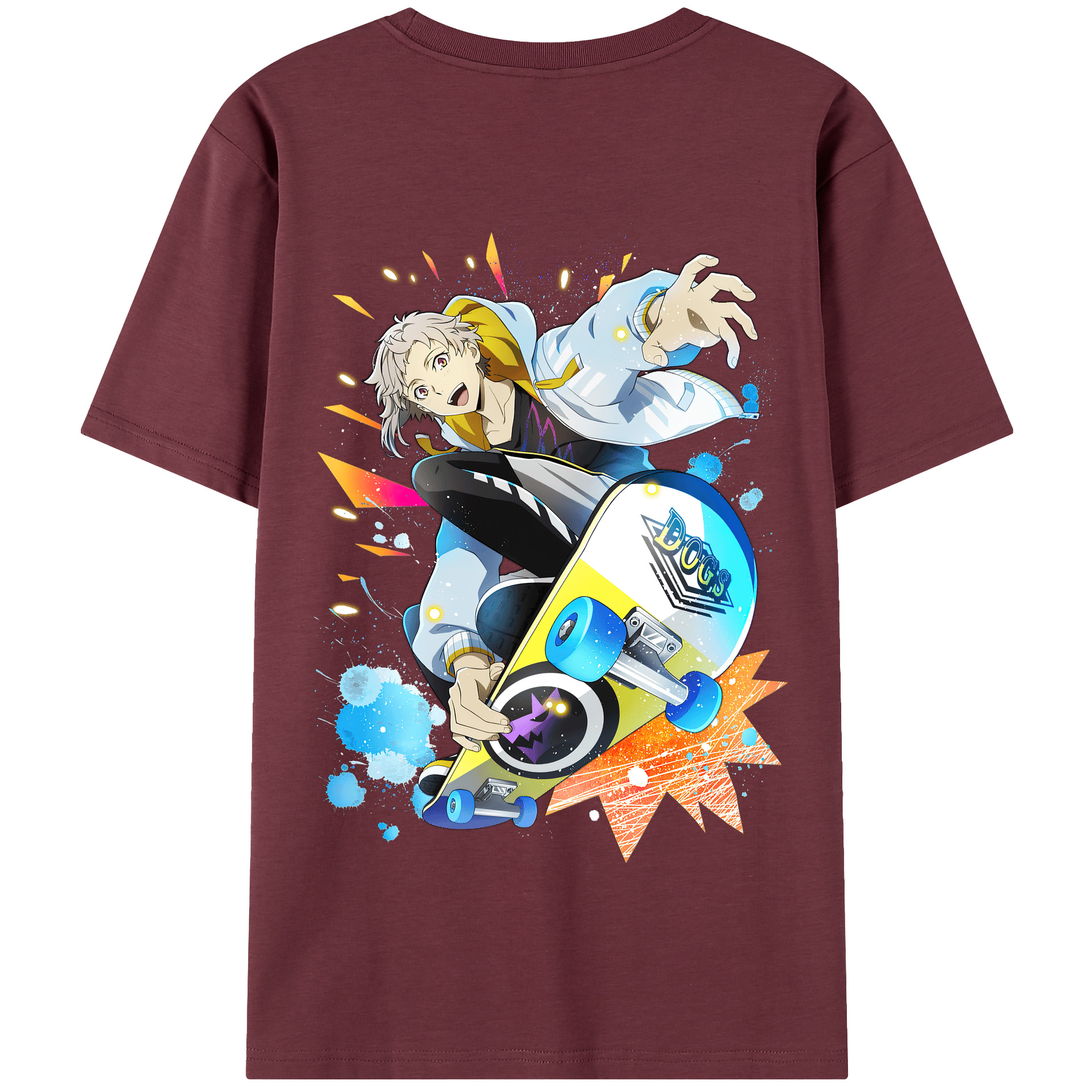 （画像用） 文豪ストレイドッグス Bungo Stray Dogs 綿100％半袖Tシャツ（背面プリント）